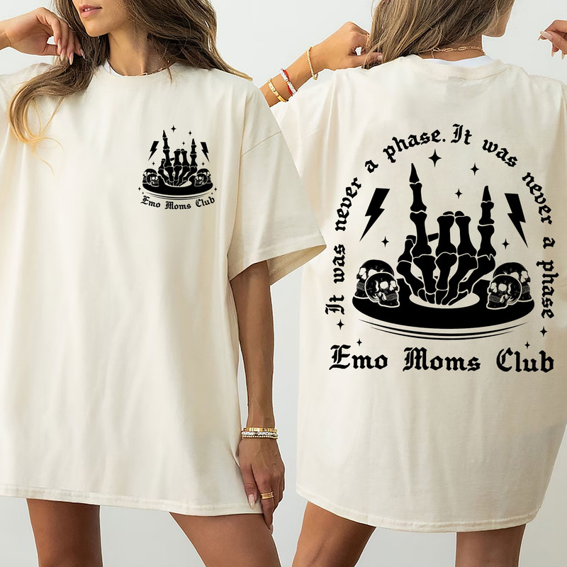 It Was Never A Phase Comfort Colors Shirt, Emo Moms Skeleton, Mama Shirt, Elder Emo, Mothers Day Gifts, Emo Mom Club, Mom Life, Motherhood.jpg