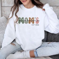 personalized mother sweatshirt, custom mothers day shirt, mothers day shirt, birthday gift for mom, cool mom shirt