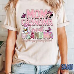 mom grandma great grandma it just keep getting better t-shirt, disney