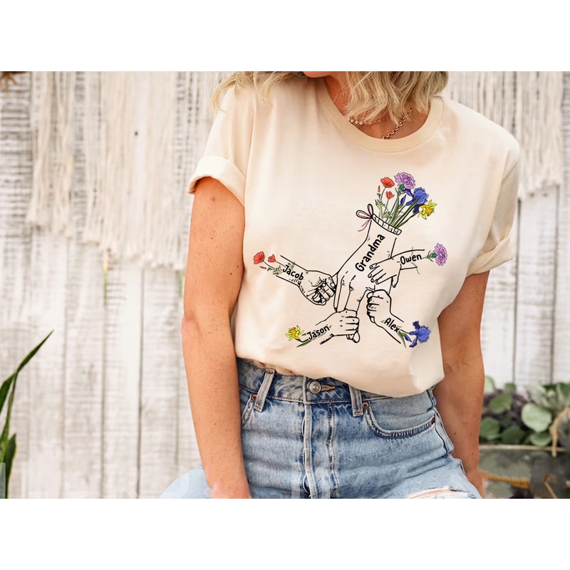 Personalized Grandma Hand Shirt, Custom Mimi Shirt, Personalized Nana T-shirt, Mothers Day T-Shirt, Nana Shirt, Nana T-shirt, Custom Names.jpg