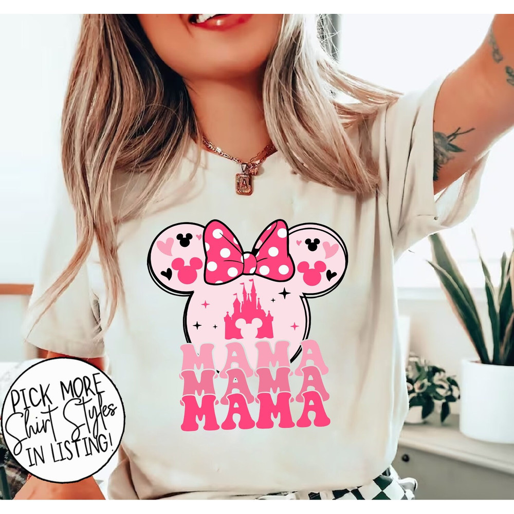 Retro Groovy Disney Mama Minnie Shirt, Disney Mothers Day Shirt, Disney Woman Shirt, Disney Shirt, Disney Castle Shirt, Disneyland Family.jpg
