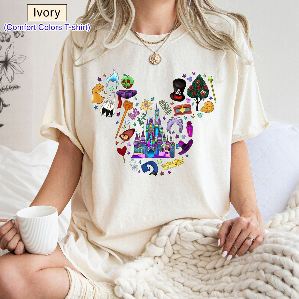 Disney Mickey Villains Shirt, Comfort Colors, Maleficent Shirt, Disney Crewneck Tee, Villains Cinderella Castle, Villains tshirt, Cruella.jpg