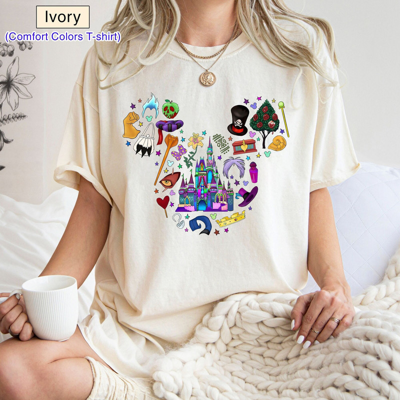 Disney Mickey Villains Shirt, Comfort Colors, Maleficent Shirt, Disney Crewneck Tee, Villains Cinderella Castle, Villains tshirt, Cruella.jpg