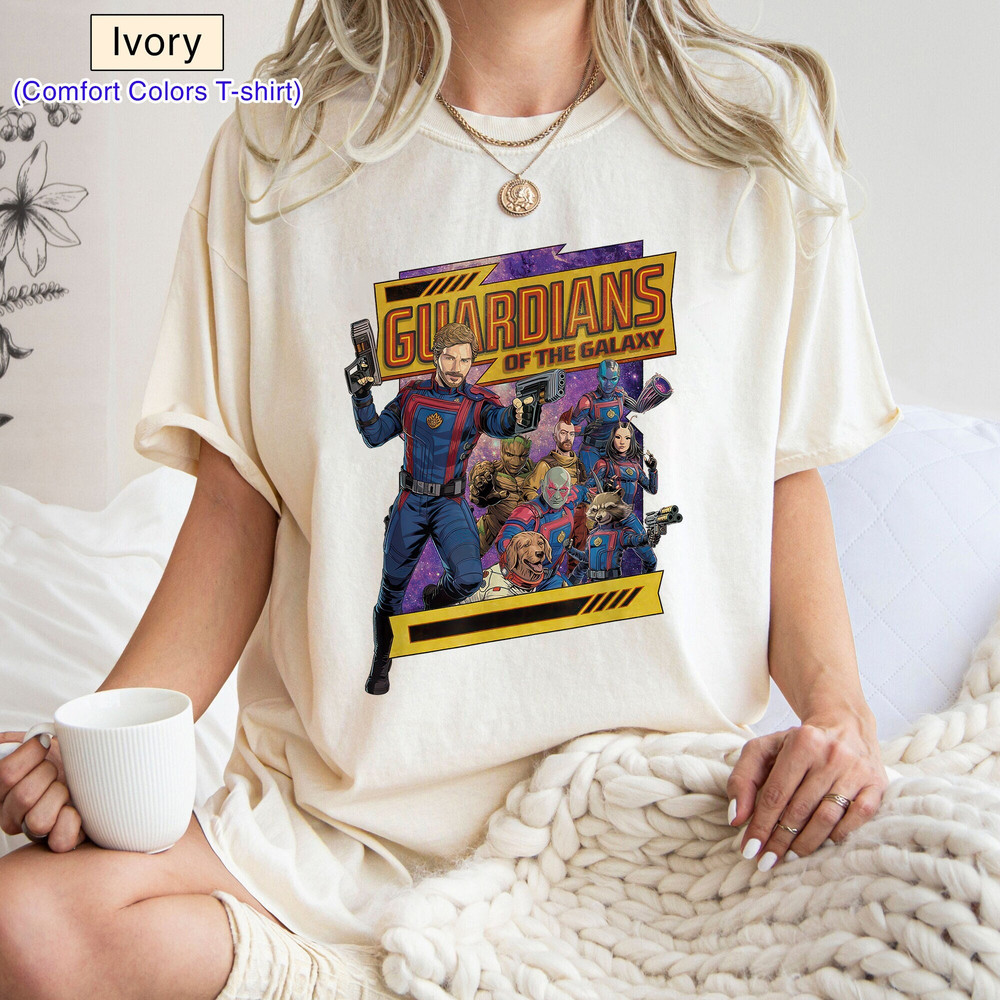Retro Guardians of the Galaxy 3 Comfort Colors Shirt, Marvel Avengers Sweatshirt, Super Hero Shirt, Rocket, Starlord Shirts.jpg