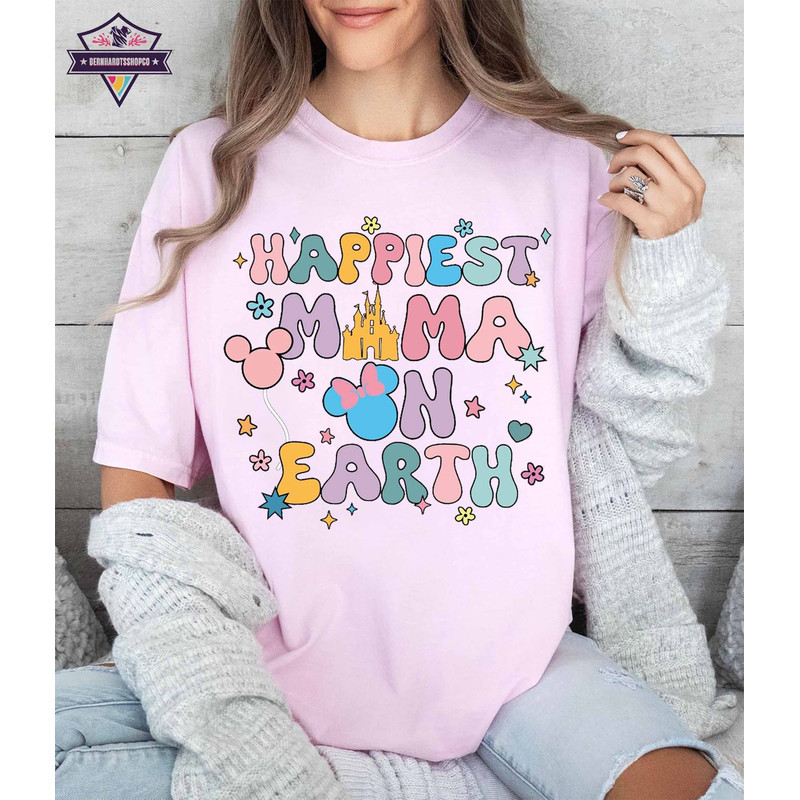 Disney Happiest Mama On Earth Tee, Disney Mommy Shirt, Mothers Day Tee, Gift For Mom, WDW Mother's day Shirt.jpg