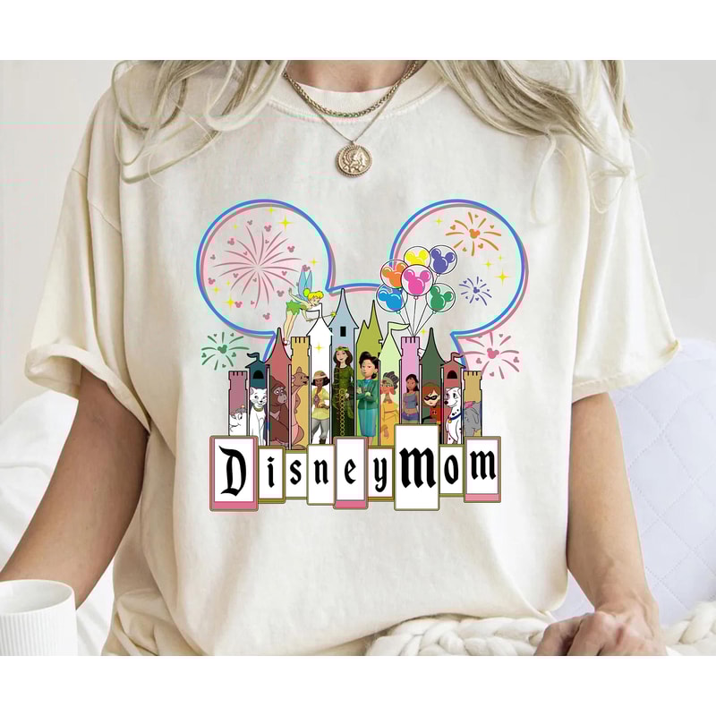 Disney Mom Disney Castle Balloon Shirt, Mrs Potts and Chip, Dumbo Tee, Disney Mom Squad Shirt, Mom Gift, Disney Mama Tee, Happy Mother's Day.jpg