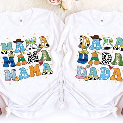 personalized toy story character name shirt, father mother gift, custom girl tee, name kids shirt, custom name disney