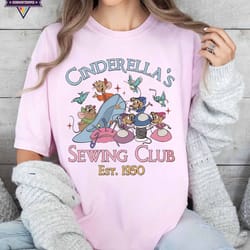 vintage disney cinderellas sewing club est 1950 shirt, disney princes