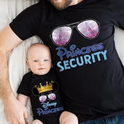 minnie mouse princess security shirt, disneydad shirt, daughter and dad matching shirt, disneyland tee for men