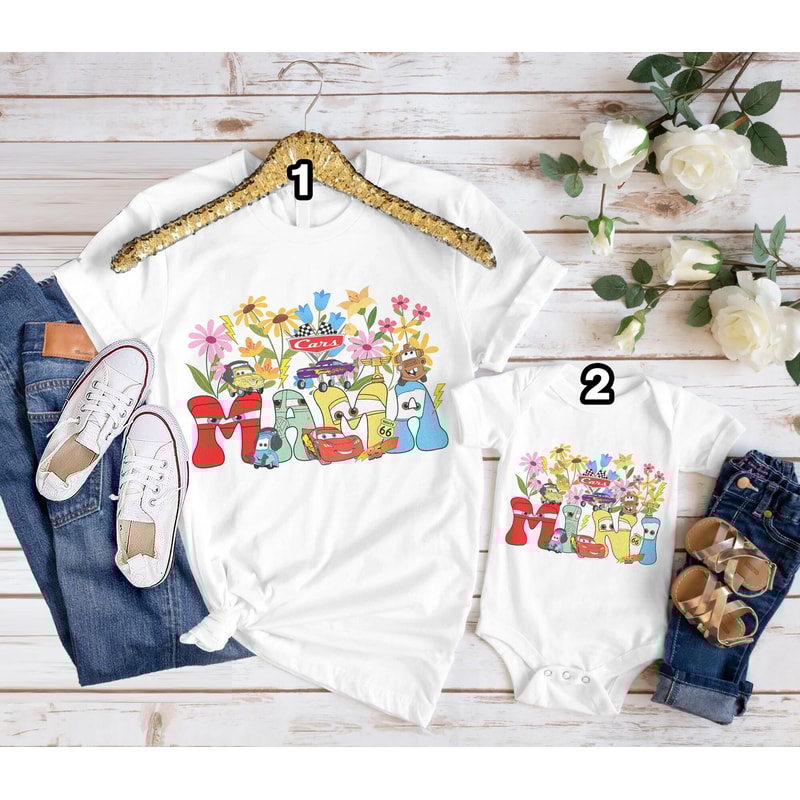 Cars Movie Mini Mother Day Shirt Lightning McQueen Mommy and Me Shirt, New Mom Shirt Disneyland Mother and Daughter Gift For Mom.jpg