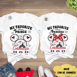 my favorite disneyland prince calls me grandpa grandma shirt, disneyland princess shirt, gifts for mom, mothers day