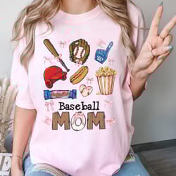 personalized mom in my sports mom era shirt, baseball mom, coquette bow mothers day shirt, baseball mom shirt foot