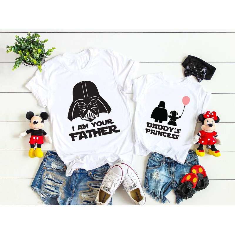 I am your Father daddy's little princess matching Shirts, Dad and Daughter set, Daddy and me tee, Star dad, daddy's little girl, Darth Vader.jpg