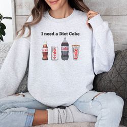 diet coke sweatshirt, diet coca cola crewneck, diet coke lover, trendy sweatshirt, diet coke fan, diet coke shirt