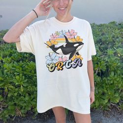 90s orca whale comfort colors shirt, retro ocean conservation environmental shirt, indie y2k environment shirt