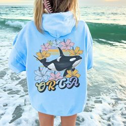 90s orca whale hoodie, retro ocean conservation environmental shirt, indie y2k environment shirt, killer whale shirt