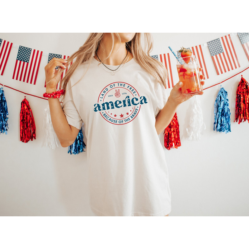4th of July Shirt America Land Of The Free Because Of The Brave Shirt, Fourth of July Shirt, 4th of July T Shirt, Independence Day Tee.jpg
