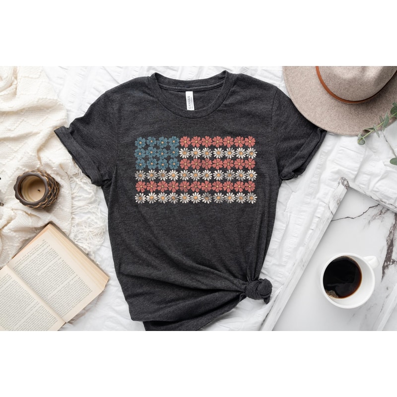 Retro American Flag Shirt, 4th of July Shirts, Womens Fourth of July Shirt, USA Graphic Tee, Patriotic Shirt, Independence Day Gift, USA Tee.jpg