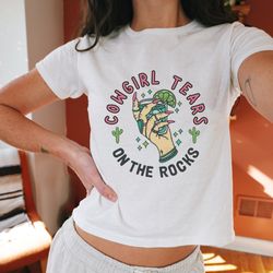 cowgirl tears on the rocks shirt, lesbian shirt, subtle lesbian, lgbt pride, sapphic shirt, lesbian pride, lesbian shirt