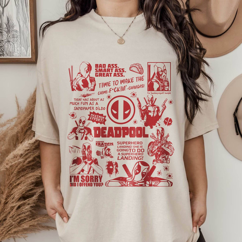 Deadpool 3 Doodle Art Shirt  Deadpool Wade Wilson Shirt  Deadpool Movie Shirt  Ryan Reynolds Hugh Jackman Shirt  Superhero X-Men Shirt.jpg