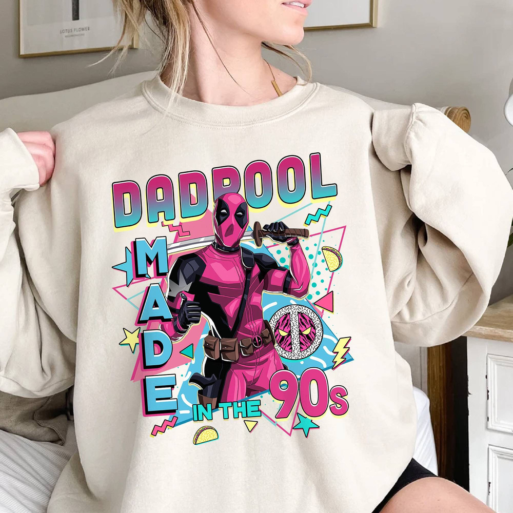 Deadpool Dadpool Made In The 90s Father's Day Shirt Superhero Dad Shirt Father's Day Gift For Dad Marvel Superhero Shirt.jpg