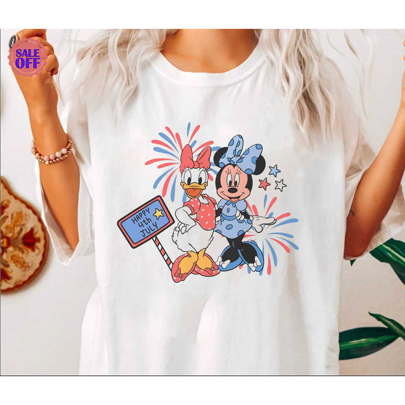 Minnie And Daisy July 4th Shirt, Girls Trip Shirt, Best Friends Matching Shirt, Cute Friends Shirt, Minnie And Daisy Besties Shirt.jpg
