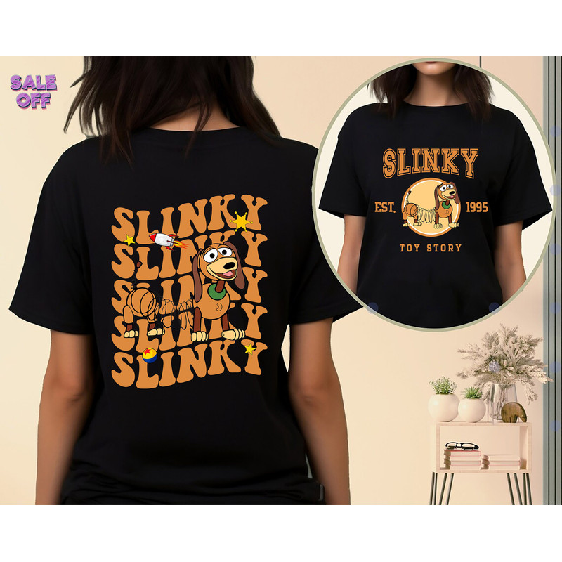 Retro Disney Slinky Est. 1995 Two-sided Shirt, Disneyland Shirt, Toy Story Movie Shirt, Infinity and Beyond Shirt, Disney Trip, Family Trip.jpg