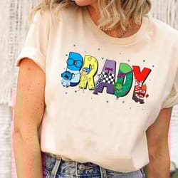 personalized disney inside out shirt, bing bong disgust joy fear anger t-shirt, custom disney character shirt