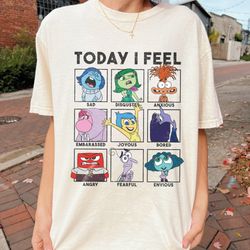 today i feel inside out shirt, disney joy sadness fear disgust angry shirt, inside out characters shirt