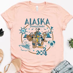 disney cruise line shirt, vintage mickey and friends disney alaska cruise 2024 t-shirt, disney matching cruise shirt, di