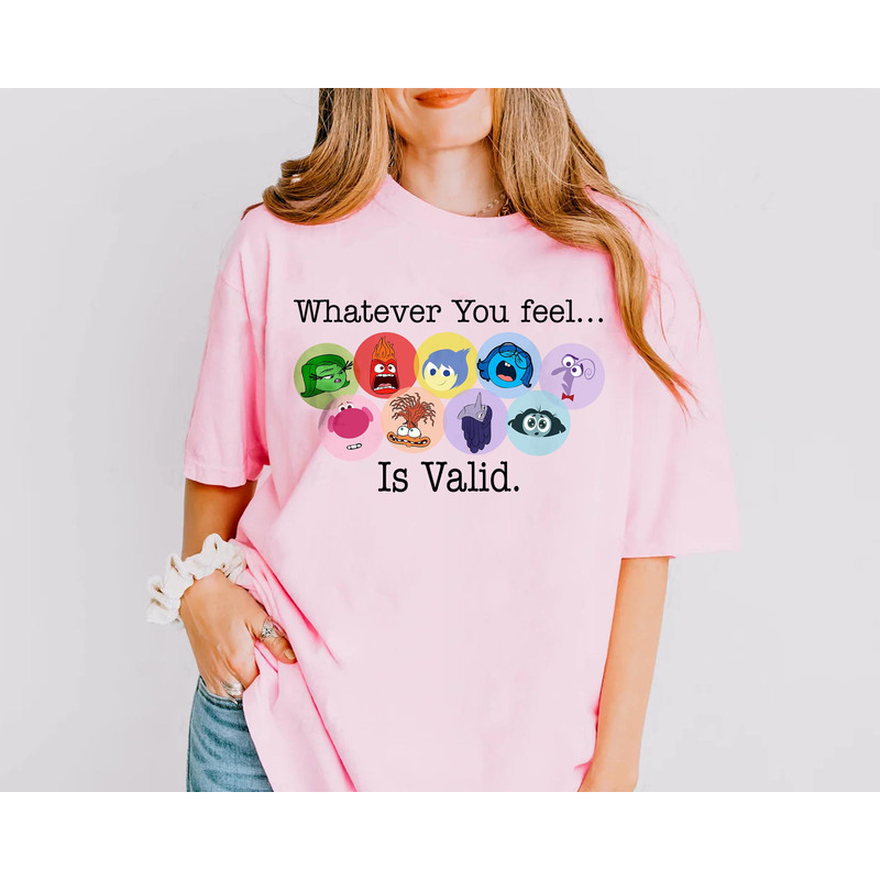 Inside Out 2 Whatever You Feel is Valid Shirts, Inside Out shirt, Inside Out Matching shirt, Inside Out Family Party, Express Shipping.jpg
