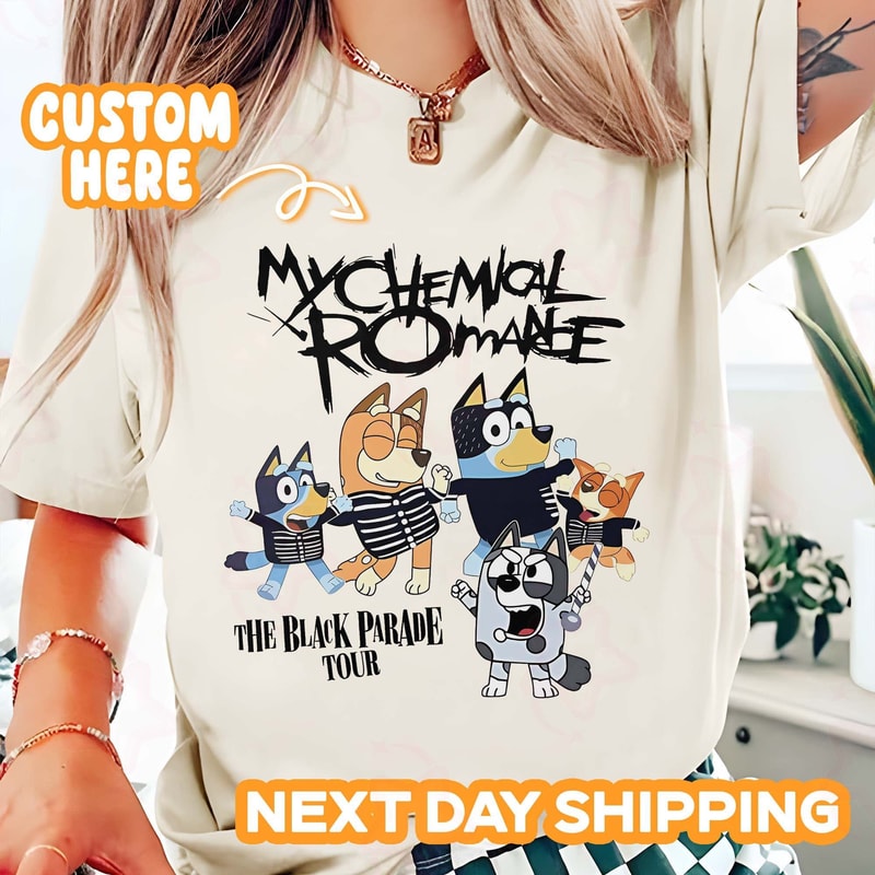 My Chemical Romance Shirt, Cartoon Blue Dog Sweatshirt, Father's Day Sweatshirt, Tee, Best Family Gift.jpg