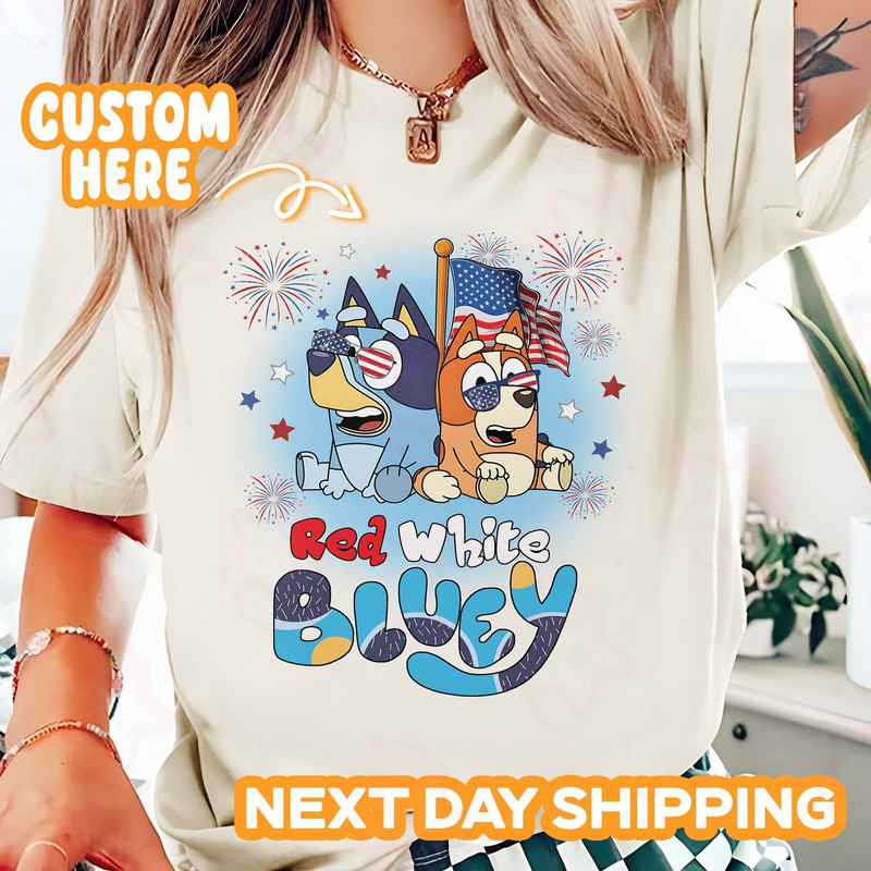 Red White Blue Dog Shirt, 4th of July Sweatshirt, Fourth of July Sweatshirt, Gift For Independence Day Tee, Gift For Kids.jpg