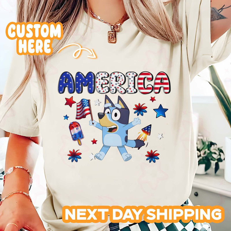 Red White Blue Dog Shirt, Retro 4th of July Sweatshirt, Independence Day Shirt, American Flag Tee, Gift For Kids.jpg