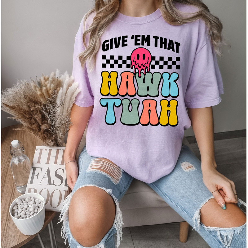 Give Em That Hawk Tuah Shirt, Western Viral Funny Humor Shirt, Spit On That Thang Summer Shirt, Trendy Popular Tee.jpg