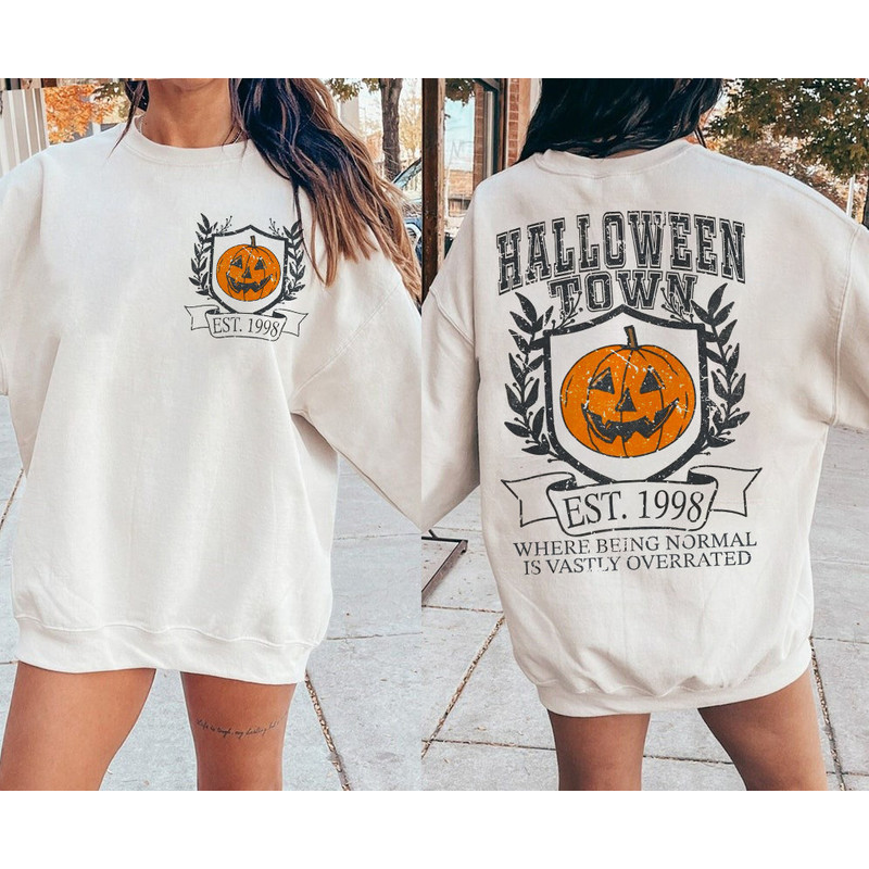 Halloweentown Est 1998 2 Side Shirt, Halloweentown University Tee, Retro Halloweentown Sweatshirt, Fall Sweatshirt, Halloween Trip Shirt.jpg