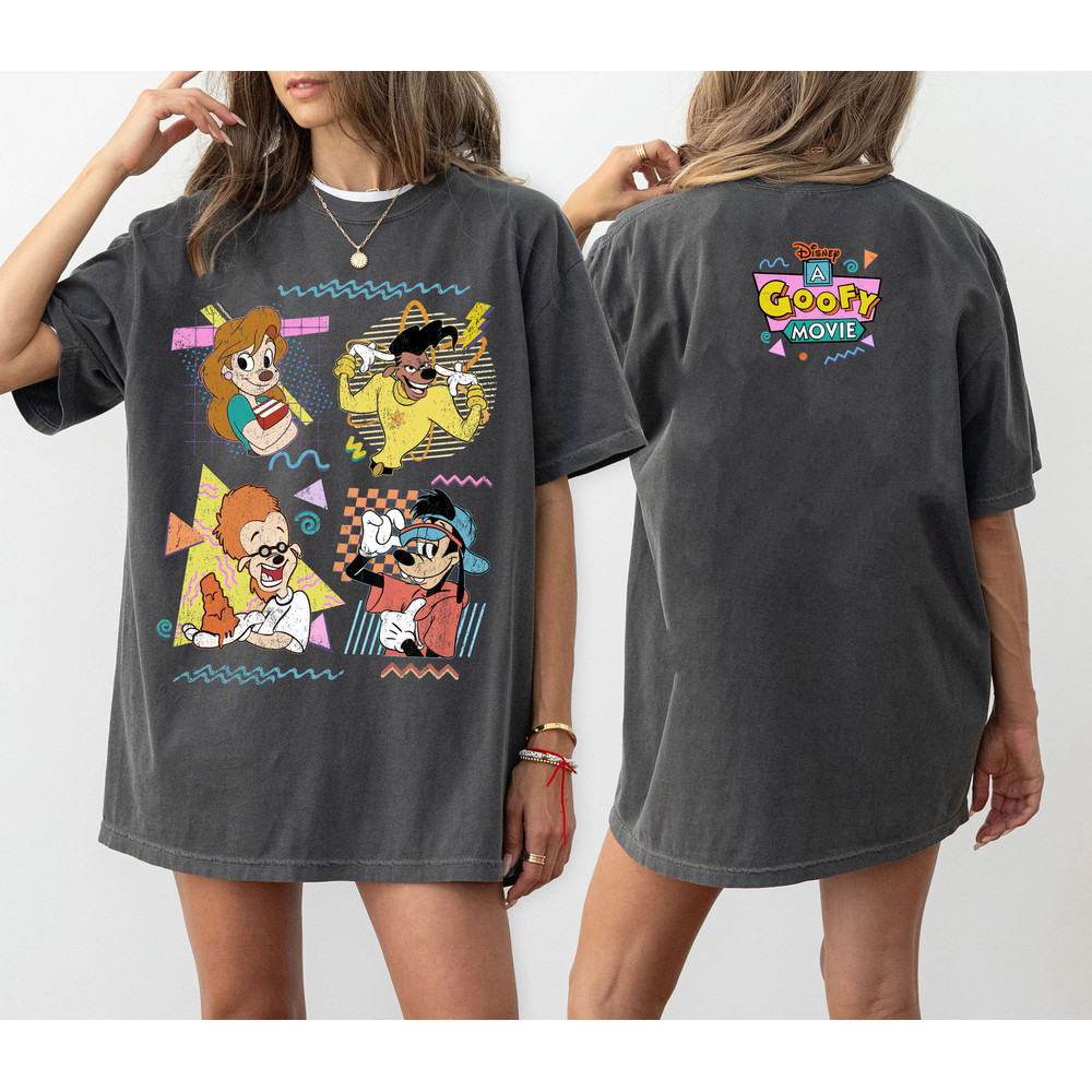 Two Sided Retro 90s A Goofy Movie Comfort Colors Shirt, Roxanne Powerline Goofy Max Bobby Zimmeruski, Disney Washed Tee, Disneyland Trip.jpg