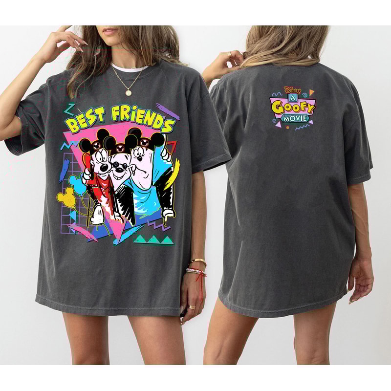 Two Sided Retro 90s A Goofy Movie Max Goof Bobby Pj Pete Best Friends Comfort Colors Shirt, Disney BFF Washed T-shirt, Disneyland Trip.jpg