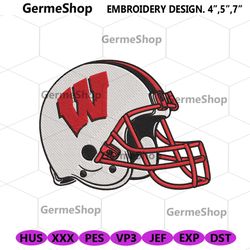 Wisconsin Badgers Helmet Machine Embroidery Digitizing