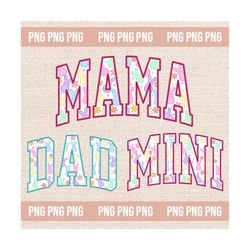 Retro Easter PNG, Easter Mama Mini Png, Easter Vibes Png, Mama Mini Png, Dad Png, Retro Easter Varsity, Happy Easter, Cu