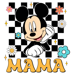 checkered mama mickey mouse mothers day svg