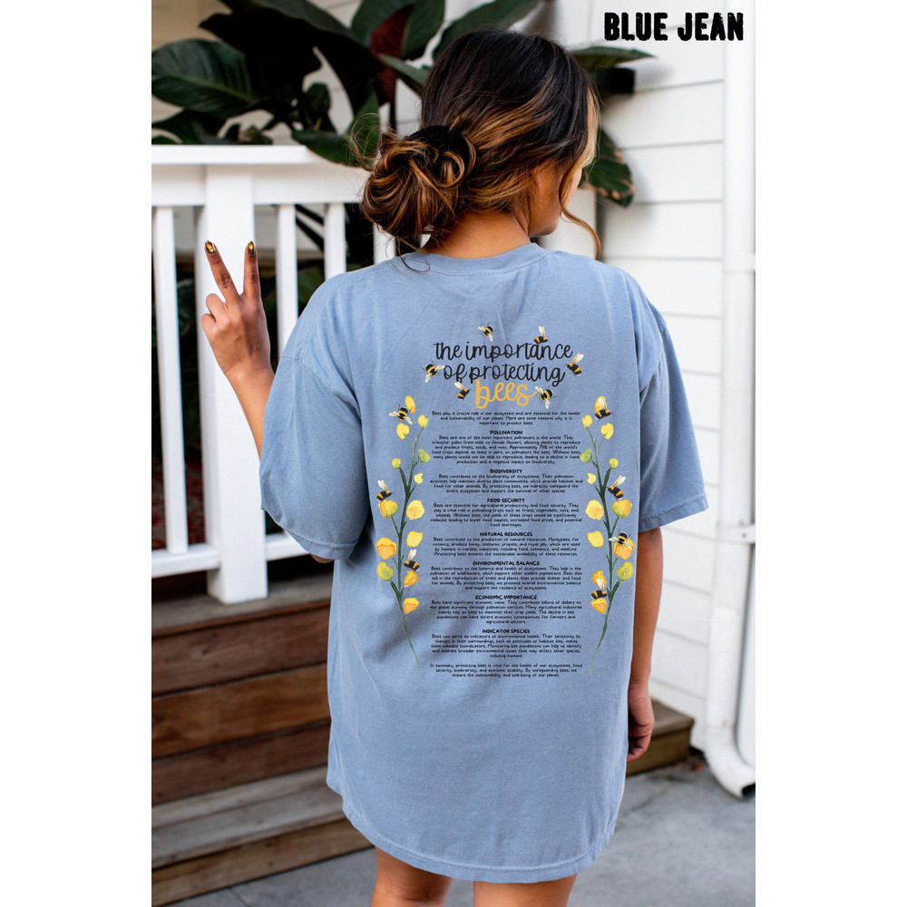 The Importance Of Protecting Bees Aesthetic Cottagecore Shirt, Comfort Colors Cottagecore Shirt, Save The Planet Wildlife Oversized T-Shirt-2.jpg