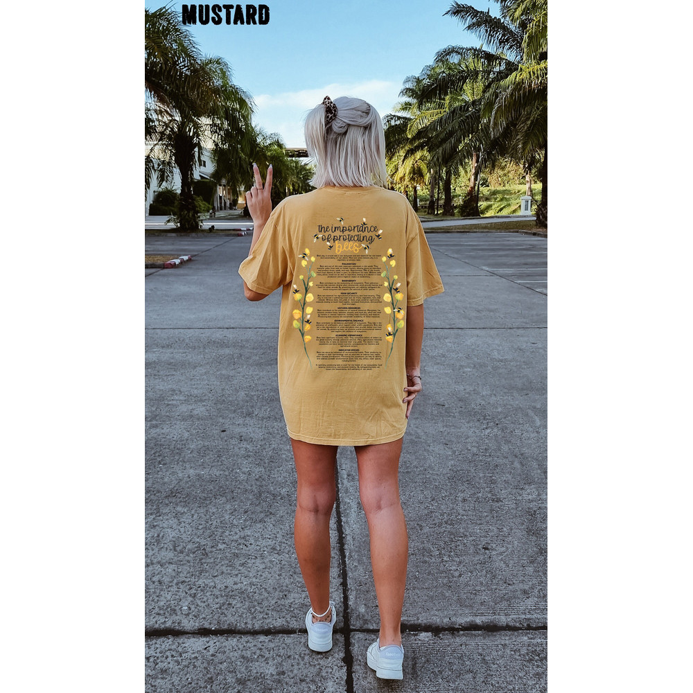The Importance Of Protecting Bees Aesthetic Cottagecore Shirt, Comfort Colors Cottagecore Shirt, Save The Planet Wildlife Oversized T-Shirt.jpg