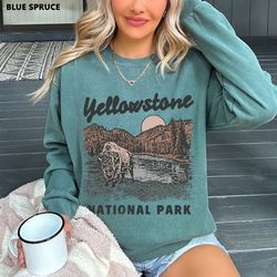 yellowstone national park comfort colors sweatshirt, national park sweatshirt, boho crewneck