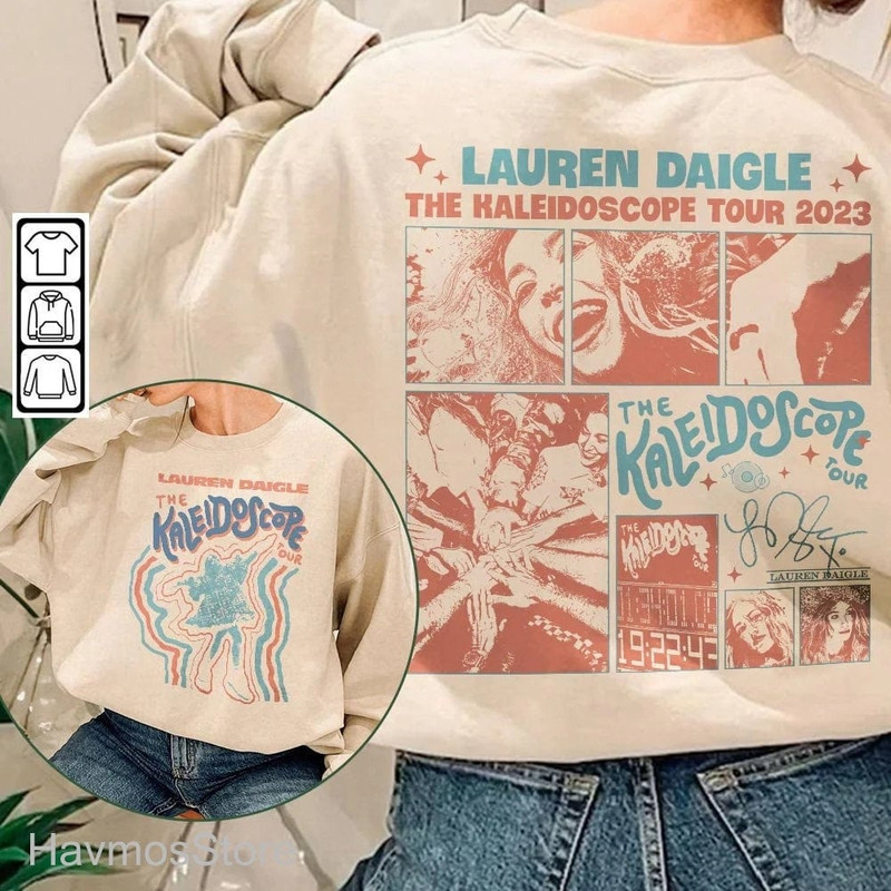 Lauren Daigle 2023 Tour Shirt, Lauren Daigle Sweatshirt, The Kaleidoscope Tour 2023 Shirt, Lauren Daigle Merch, Thank God I Do Tour shirt.jpg