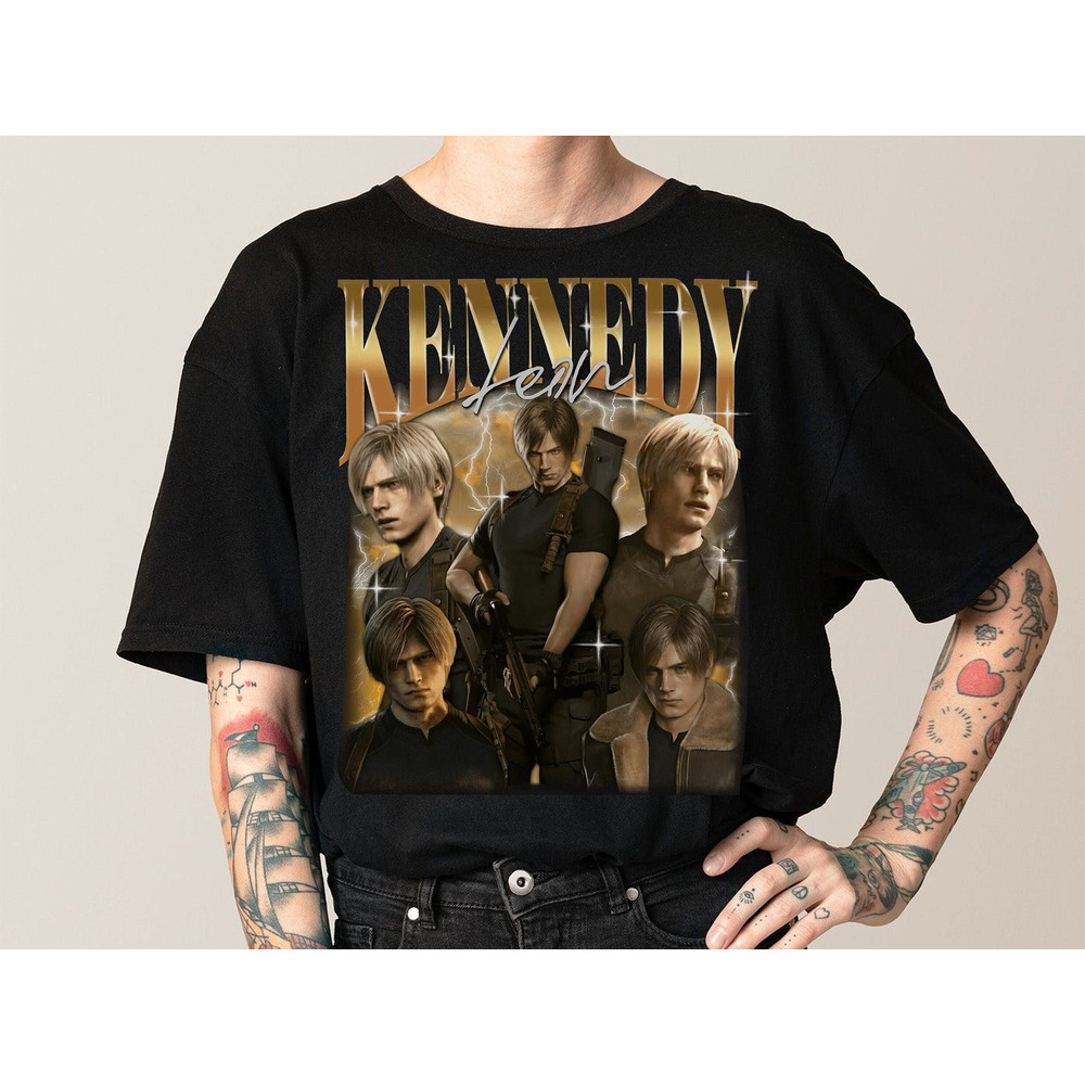 Leon Vintage Shirt Leon Residence Evil Shirt Horror Game Shirt Leon RE4 Shirt Trending Shirt Gamer Shirt Gift for Gamer.jpg