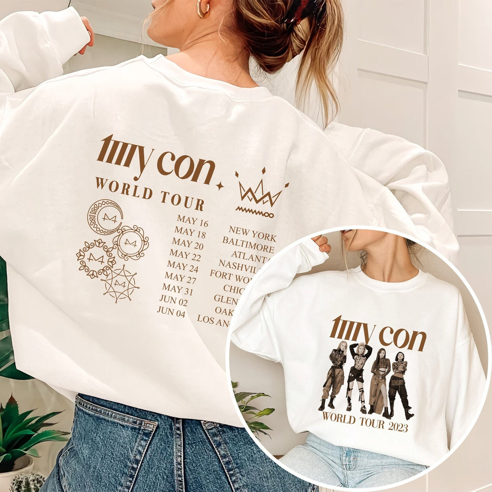 Mamamoo World Tour 2023 Shirt. Mamamoo Two Sides Shirt. Mamamoo My Con Tour Shirt. Mamamoo Retro Tour Shirt. Mamamoo Hwasa Shirt..jpg