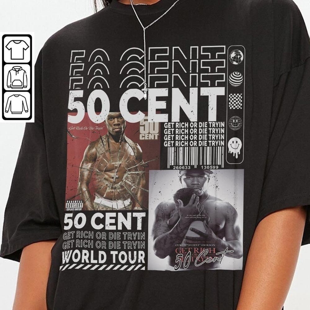 Rap Shirt, Y2K Vintage Merch 50 Album Get Rich or Die Tryin The Final Lap 2023 Tickets 90s Gift For Fan.jpg