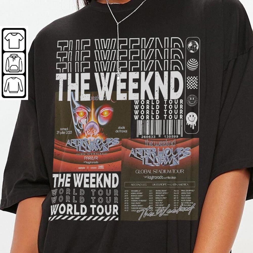 The Weeknd Music Shirt, Sweatshirt Y2K 90s Merch Vintage Album Global Stadium Tour 2023 Tickets Graphic Tee Gift For Fan.jpg