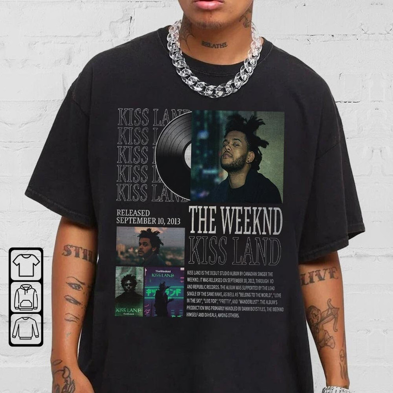 The Weeknd Vintage Bootleg Music Shirt, Kiss Land Album Sweatshirts, The Weeknd Graphic Tee Retro Unisex Hoodie.jpg